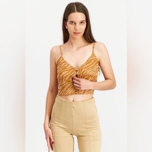 Forever 21 Zebra Print Crop Top